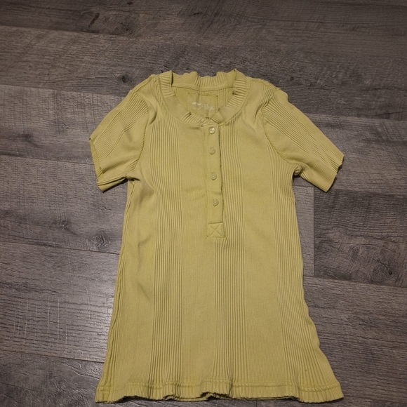 aerie Tops - Aerie Yellow Ribbed Top